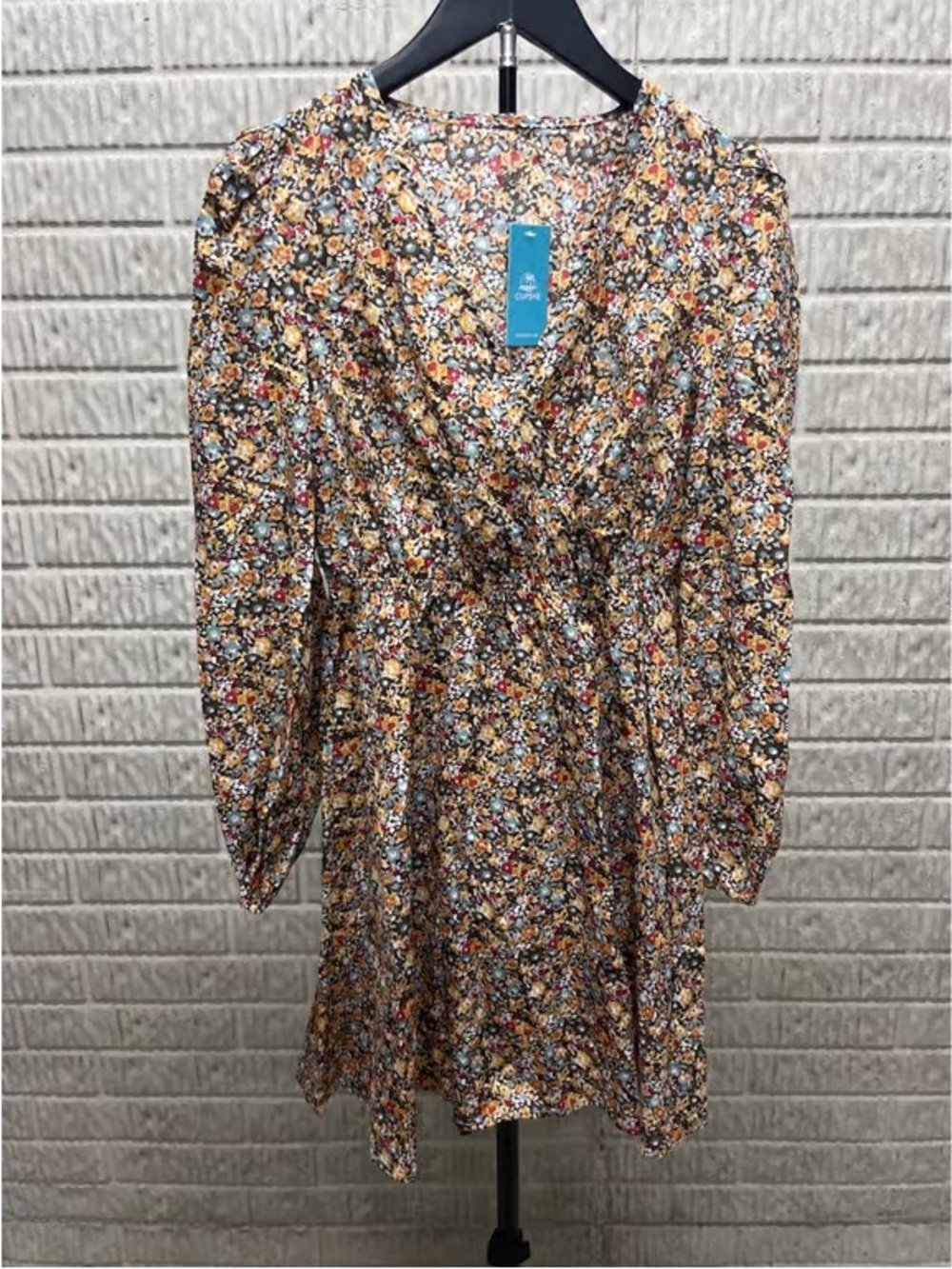 Floral Wrap Mini Dress - Multicolor